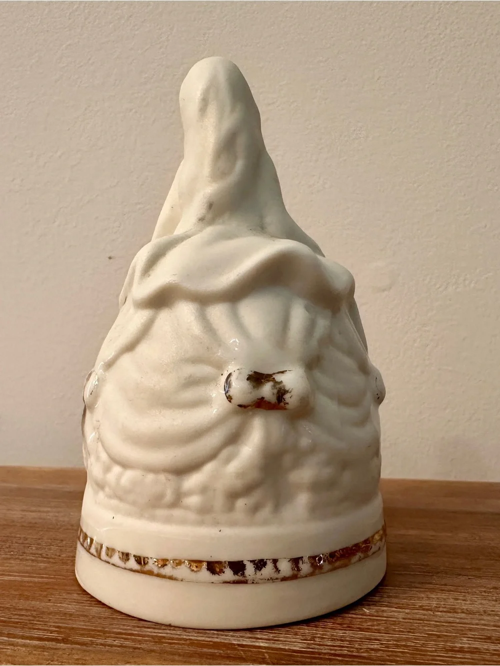 Vintage Southern Belle Porcelain Bell Cream Gold 4
